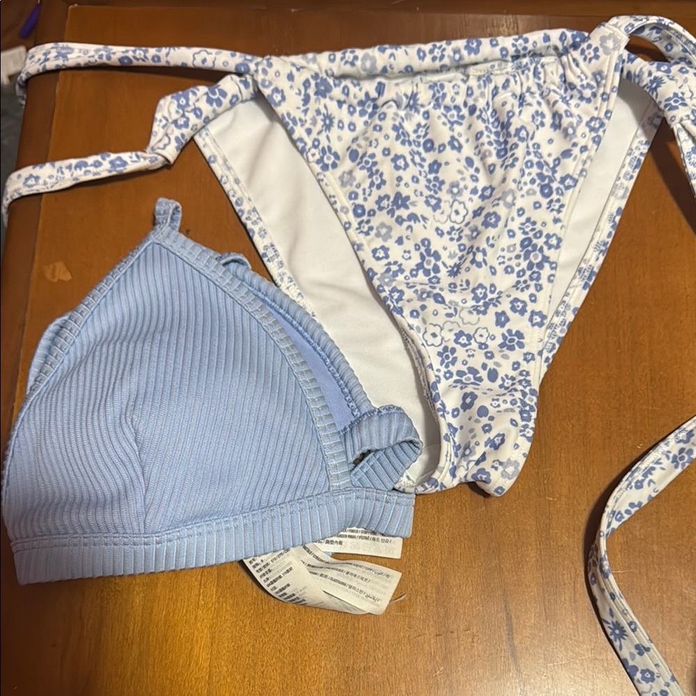 Hollister Blue Floral Bikini Set